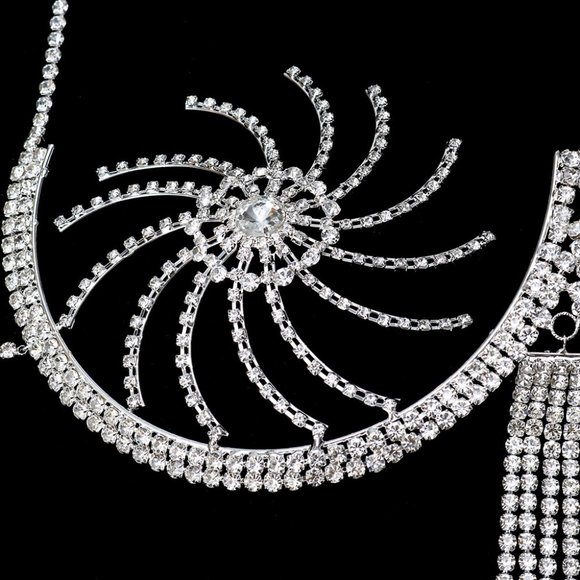 Elegant Silver Crystal Body Jewelry - Picture 5 of 5